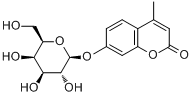 4-甲基伞形酮-β-D-葡萄糖苷分子式结构图