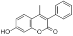 7-羟基-4-甲基-3-苯基香豆素分子式结构图