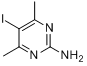 2-氨基-4,6-二甲基-5-碘嘧啶分子式结构图