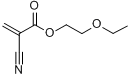 2-氰基丙烯酸-2-乙氧基乙酯英文名称：2-Propenoicacid,2-cyano-,2-ethoxyethylester;2-氰基丙烯酸-2-乙氧基分子式结构图