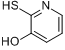 2-巯基-3-吡啶醇;2-巯基-3-吡啶醇;3-羟基-2-巯基吡啶分子式结构图