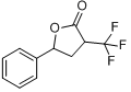 γ-苯基-α-(三氟甲基)-γ-丁内酯,顺反混合分子式结构图