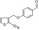 3-[(4-甲酸基苯氧基)甲基]噻吩-2-腈分子式结构图