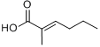 2-甲基-2-己烯酸;2-甲基-2-己烯酸,98%分子式结构图