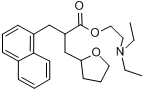 萘呋胺;萘呋胺;萘呋胺酯;萘呋胺脂;3-(1-萘基)-2-四氢糠基丙酸2-二乙氨基乙酯分子式结构图