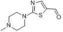 2-(4-甲基哌嗪-1-基)噻唑-5-甲醛分子式结构图