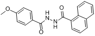 1-(4-甲氧苯甲酰基)-2-(1-萘甲酰基)-肼;1-(4-甲氧基苄氧基)-2-(1-萘酚)-肼分子式结构图