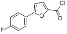 5-(4-氟苯基)呋喃-2-甲酰氯分子式结构图