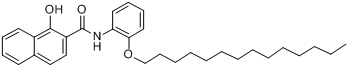 1-羟基-N-(2-十四烷氧基苯)-2-萘磺酰胺分子式结构图