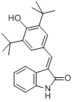 3-(3,5-二叔丁基-4-羟基苯亚甲基)二氢吲哚-2-酮分子式结构图