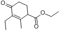 4-C乙氧基甲酰-2-乙基-3-甲基-2-环己基-1-酮分子式结构图