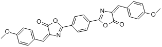 2,2-(1,4-亚苯基)二[4-[(4-甲氧基苯基)-亚甲基-5(4H)-恶唑酮;2,2-(1,4-亚苯基)二[4-[(4-甲氧基苯基)-亚甲基分子式结构图