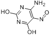 4-氨基-2,6-二羟基-5-亚硝基嘧啶分子式结构图