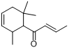 δ-突厥酮;δ-大马酮；4-(2，6，6-三甲基-3-环己烯-1-基)2-丁烯-1-酮分子式结构图