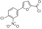 5-(4-氯-3-硝基苯基)呋喃-2-甲酰氯分子式结构图