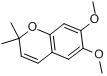 早熟素 II; 6,7-二甲氧基-2,2-二甲基-3-色烯; 6,7-二甲氧基-2,2-二甲基-2H-1-苯并吡喃分子式结构图