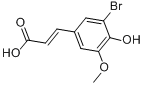 3-溴-4-羟基-5-甲氧基苯丙烯酸;3-溴-4-羟基-5-甲氧基苯丙烯酸;3-(3-溴-4-羟基-5-甲氧基苯基)丙烯酸分子式结构图