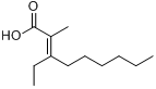 3-乙基-2-甲基-2-壬烯酸英文名称：3-ethyl-2-methyl-2-Nonenoicacid;3-乙基-2-甲基-2-壬烯酸分子式结构图