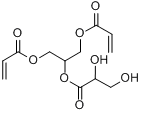 二丙烯酸-(1-甲基-1,2-亚乙基)双[氧基(2-羟基-3,1-亚丙基)]酯分子式结构图