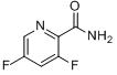 3,5-二氟吡啶-2-甲酰胺分子式结构图