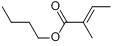 (Z)-2-甲基-2-丁酸丁酯英文名称：2-methyl-,butylester,(Z)-2-Butenoicacid;(Z)-2-甲基-2-丁酸丁酯分子式结构图