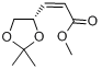 (S)-(+)-3-(2,2-二甲基-1,3-二噁戊环-4-基)-顺-2-丙烯酸甲酯分子式结构图
