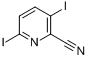 2-氰-3,6-二碘吡啶分子式结构图