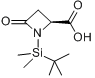 (4S)-N-(叔丁基二甲基硅)氮杂环丁烷-2-酮-4-羧酸分子式结构图