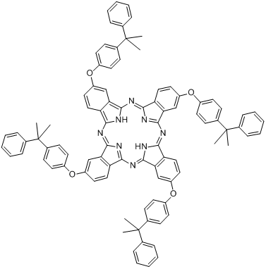 四(4-枯基苯氧基)酞菁分子式结构图