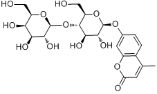 4-甲基伞形-β-D-乳吡喃糖苷分子式结构图