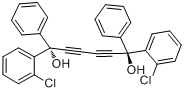 (-)-1,6-双(2-氯苯基)-1,6-联苯-2,4-己二炔-1,6-二醇分子式结构图