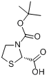 (S)-3-Boc-2-噻唑烷羧酸; (S)-3-叔丁氧羰基-2-噻唑烷羧酸分子式结构图