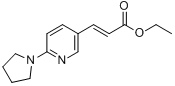 3-[6-(1-吡咯烷基)-3-吡啶基])丙烯酸乙酯分子式结构图