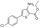 3-氨基-5-(4-氯苯基)噻吩-2-羧酸乙酯分子式结构图