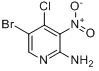 2-氨基-5-溴-4-氯-3-硝基吡啶分子式结构图