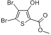 4,5-二溴-3-羟基噻吩-2-羧酸甲酯分子式结构图