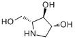 1,4-二脱氧-1,4-亚氨基-D-阿拉伯糖醇;2-羟甲基-3,4-吡咯烷二醇分子式结构图