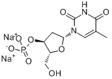 胸腺嘧啶脱氧核苷3-单磷酸钠盐分子式结构图