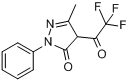 4-三氟乙酰-3-甲基-1-苯基-5-吡唑啉酮分子式结构图