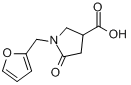 1-(2-呋喃甲基)-5-氧吡咯烷-3-羧酸分子式结构图