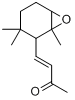 4-(1,3,3-三甲基-7-氧杂二环[4.1.0]庚-2-基)-3-丁烯-2-酮分子式结构图