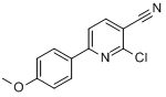 2-氯-3-氰基-6-甲氧基吡啶;2-氯-3-氰基-6-(4-甲氧基苯基)吡啶分子式结构图