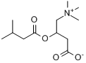 3-甲基丁酰卡尼汀; 3-甲基丁酰肉毒碱; (R)-3-羧基-N,N,N-三甲基-2-(3-甲基-1-氧代丁氧基)-1-丙铵内盐; (3R)分子式结构图