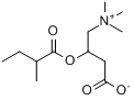2-甲基丁酰卡尼汀; 2-甲基丁酰肉毒碱; 3-羧基-N,N,N-三甲基-2-(2-甲基-1-氧代丁氧基)-1-丙铵内盐; 3-(2-甲?分子式结构图