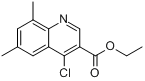 4-氯-6,8-二甲基喹啉-3-甲酸乙酯分子式结构图