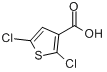 2,5-二氯噻吩-3-羧酸;2,5-二氯-3-噻吩甲酸分子式结构图