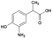 3-氨基-4-羟基-α-甲基苯乙酸分子式结构图