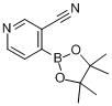 3-氰嘧啶-4-硼酸频哪酯;3-氰基-4-(4,4,5,5-四甲基-[1,3,2]二氧硼戊环-2-基)吡啶分子式结构图