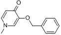 1-甲基-3-(苯甲氧基)-4(1H)-吡啶酮; 1-甲基-3-苄氧基-4(1H)-吡啶酮分子式结构图