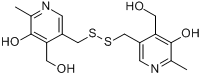 吡硫醇;脑复新(培司);双-[(3-羟基-4-羟甲基-2-甲基-5-吡啶基)-甲基]二硫化物分子式结构图